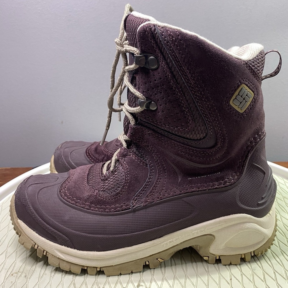 Columbia Omniheat Bugaboot 200‎ Grams Womens Maroon Winter Hiking Boots Sz.7 EUC - Picture 5 of 11